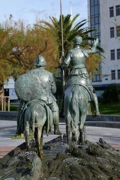 Don Quijote Statue in San Sebastian Don Quijote Statue in San Sebastian Co... Stock Photos