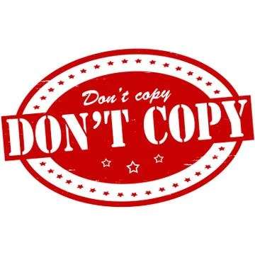 Don t copy Stock Illustration