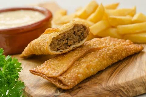 Donair egg rolls Stock Photos