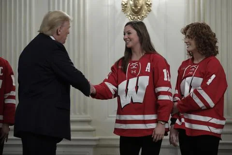 Donald Trump greets college athletes in Washington, Usa - 22 Nov 2019 Stock Photos