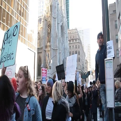 Donald Trump Protests Stock Footage 69495000