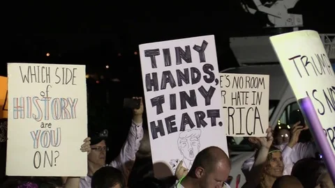 Donald Trump "Tiny Hands Tiny Heart" Stock Footage 72291477