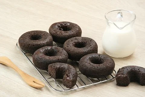 Donat Kukus, steamed cake with donut shape Stock Photos