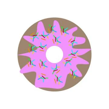 Donat on a white background. Vector illustration Stock Illustration