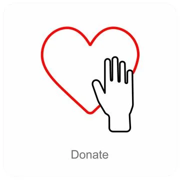 Donate and Help icon concept Stock Illustration