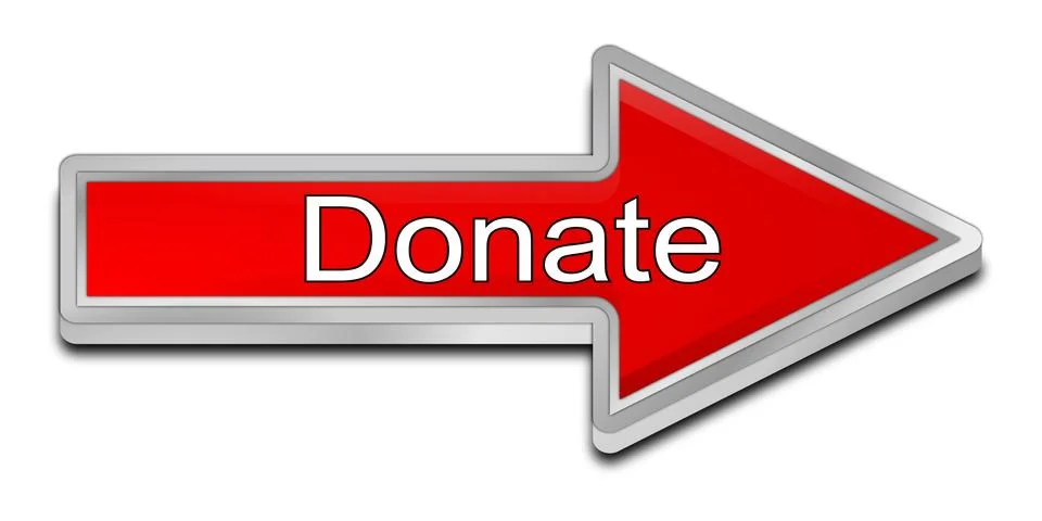 Donate Arrow Button - 3D illustration Stock Illustration