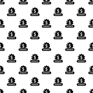 Donate badge pattern vector seamless Illustrazione stock