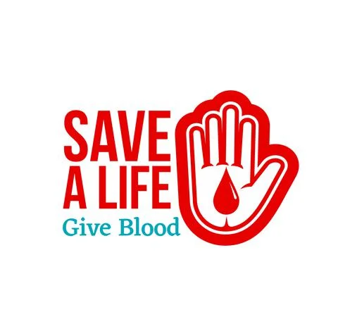 Donate blood vector icon, donor hand and red drop Stock Illustration