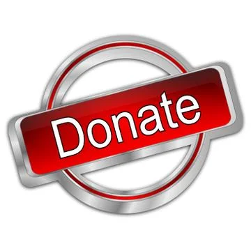 Donate Button – 3d illustration Stock Illustration
