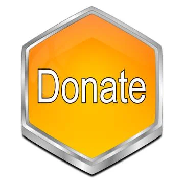 Donate Button - 3D illustration Stock Illustration