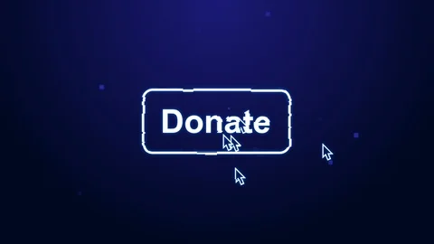 Donate button clicks Stock Footage 93668365
