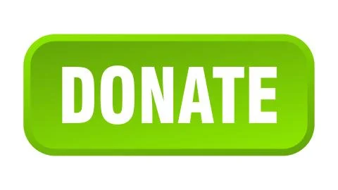 Donate button. donate square 3d push button Illustrazione stock