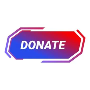 Donate button with modern geometric design and gradient colors Illustrazione stock