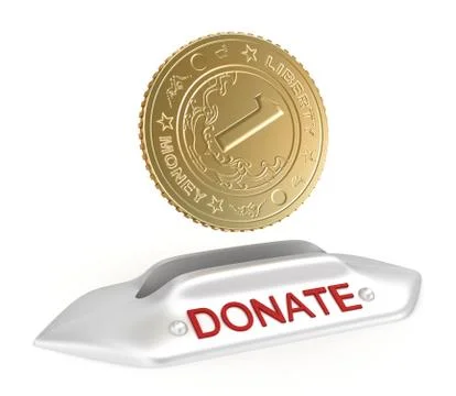 Donate concept icon, isolated on white Illustrazione stock