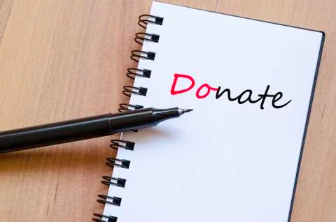 Donate Concept Notepad Stock Photos