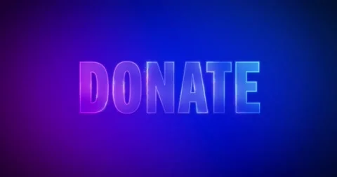 Donate. Electric lightning words. Logotype Stock Footage 135252086