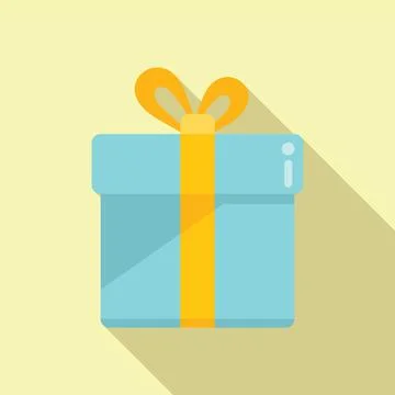 Donate gift box icon flat vector. Help hand Stock Illustration