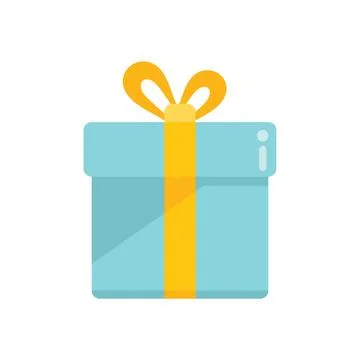 Donate gift box icon flat vector. Help hand Stock Illustration