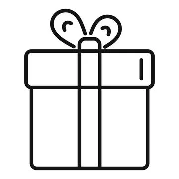 Donate gift box icon outline vector. Help hand Stock Illustration