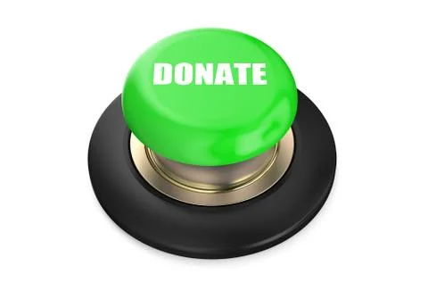 Donate green push-button Stock Illustration