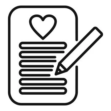 Donate help support icon outline vector. Paper document love Stock Illustration