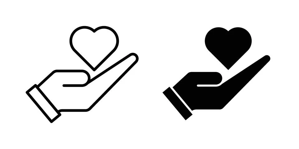 Donate icon concept. best for web design Stock Illustration