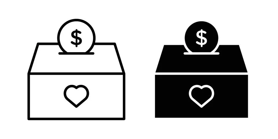 Donate icon Illustration set. Vector Eps10 for apps Stock Illustration