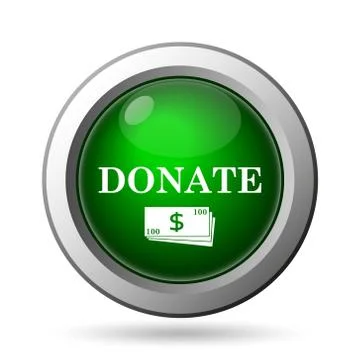 Donate icon. Internet button on white background. Stock Illustration