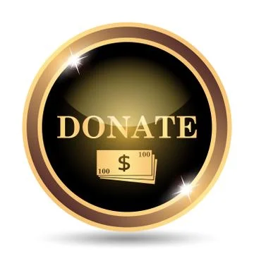 Donate icon. Internet button on white background.. Stock Illustration