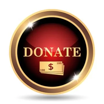 Donate icon. Internet button on white background.. Stock Illustration