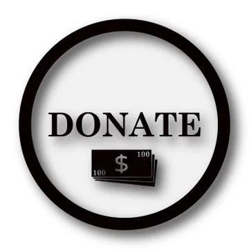 Donate icon. Internet button on white background.. Stock Illustration