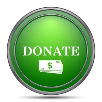 Donate icon. Internet button on white background.. Stock Illustration