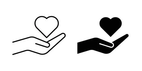 Donate icon symbol. Flat Vector illustration Stock Illustration