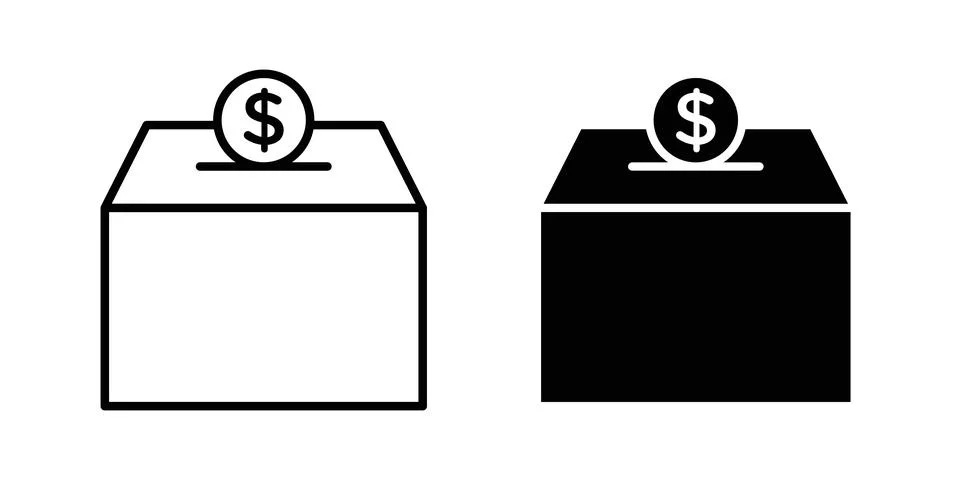 Donate icon vector editable eps10 Stock Illustration