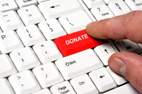 Donate key Stock-Fotos