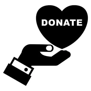 Donate logo concept Illustrazione stock