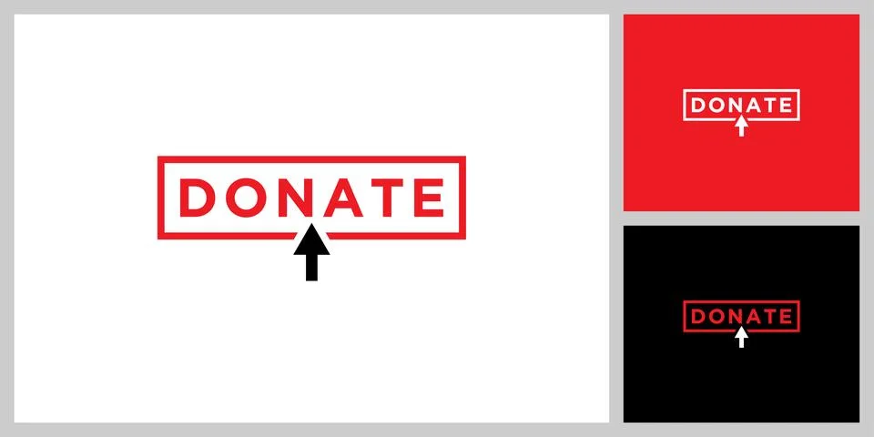 Donate logo vector design template Stock Illustration