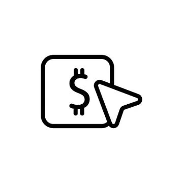 Donate money to the icon vector. Isolated contour symbol illustration 库存插图