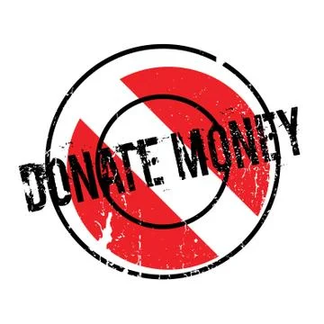 Donate Money rubber stamp Ilustração Stock