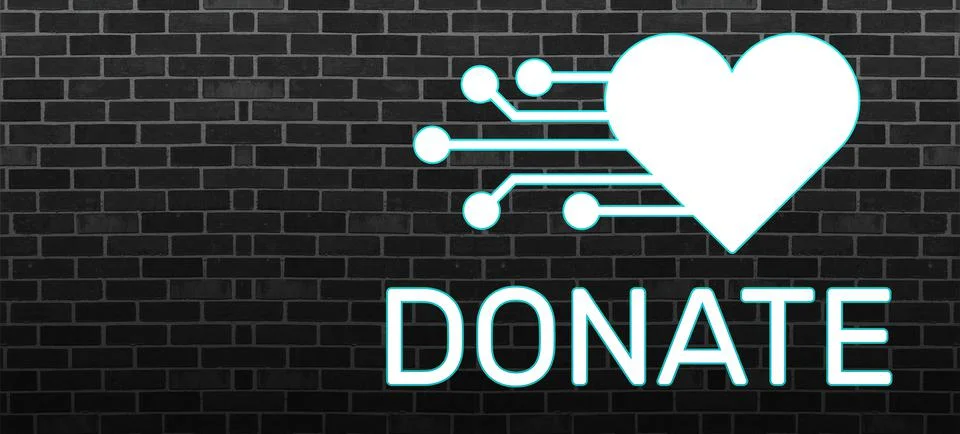 Donate neon Stock Illustration