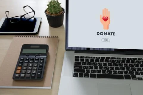 DONATE NOW Give Help Donation Support Provide health care Stock Photos