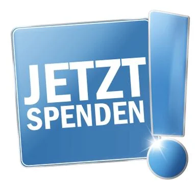 Donate now icon button friendly blue design Stock Illustration