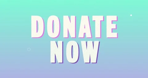 Donate now Logotype. Smooth Text Animation. Vídeo Stock 135788024