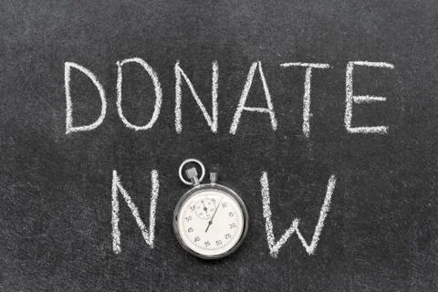 Donate now Stock Photos