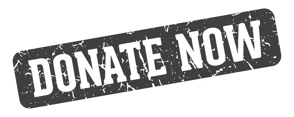 Donate now rectangular sign. donate now stamp Stock Illustration
