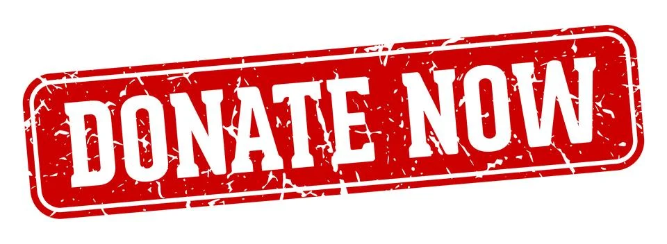 Donate now rectangular sign. donate now stamp Stock Illustration