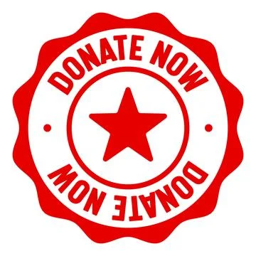 Donate now seal badge. donate now label sticker. Vector sign Stock Illustration