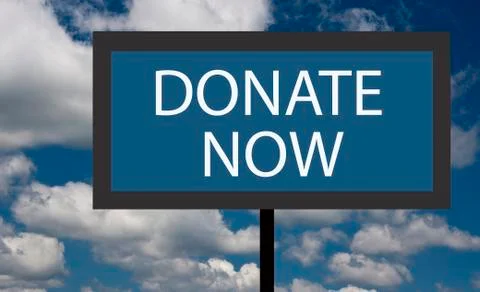 Donate now sign Stock Illustration