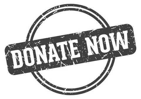 Donate now stamp Stock Illustration