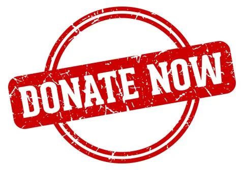 Donate now stamp Stock Illustration
